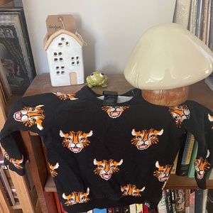 WHISTLE & FLUTE UNISEX matching sweatshirt sweatpants set TIGER ALLOVER print